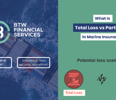 Blue Green Graphic For Understanding the distinction between total vs partial marine insurance loss is essential for selecting the right insurance coverage.