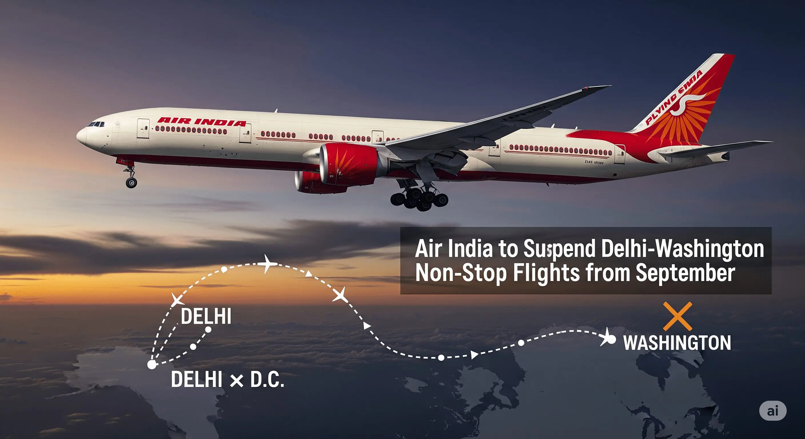 Air India to Suspend Delhi–Washington Non-Stop Flights from September
