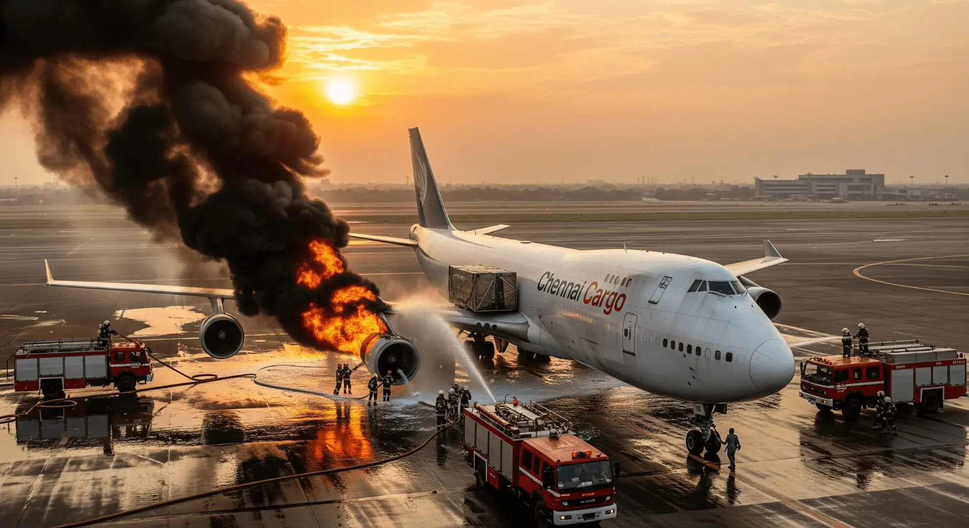 Chennai Cargo Flight Engine Fire Safely Contained