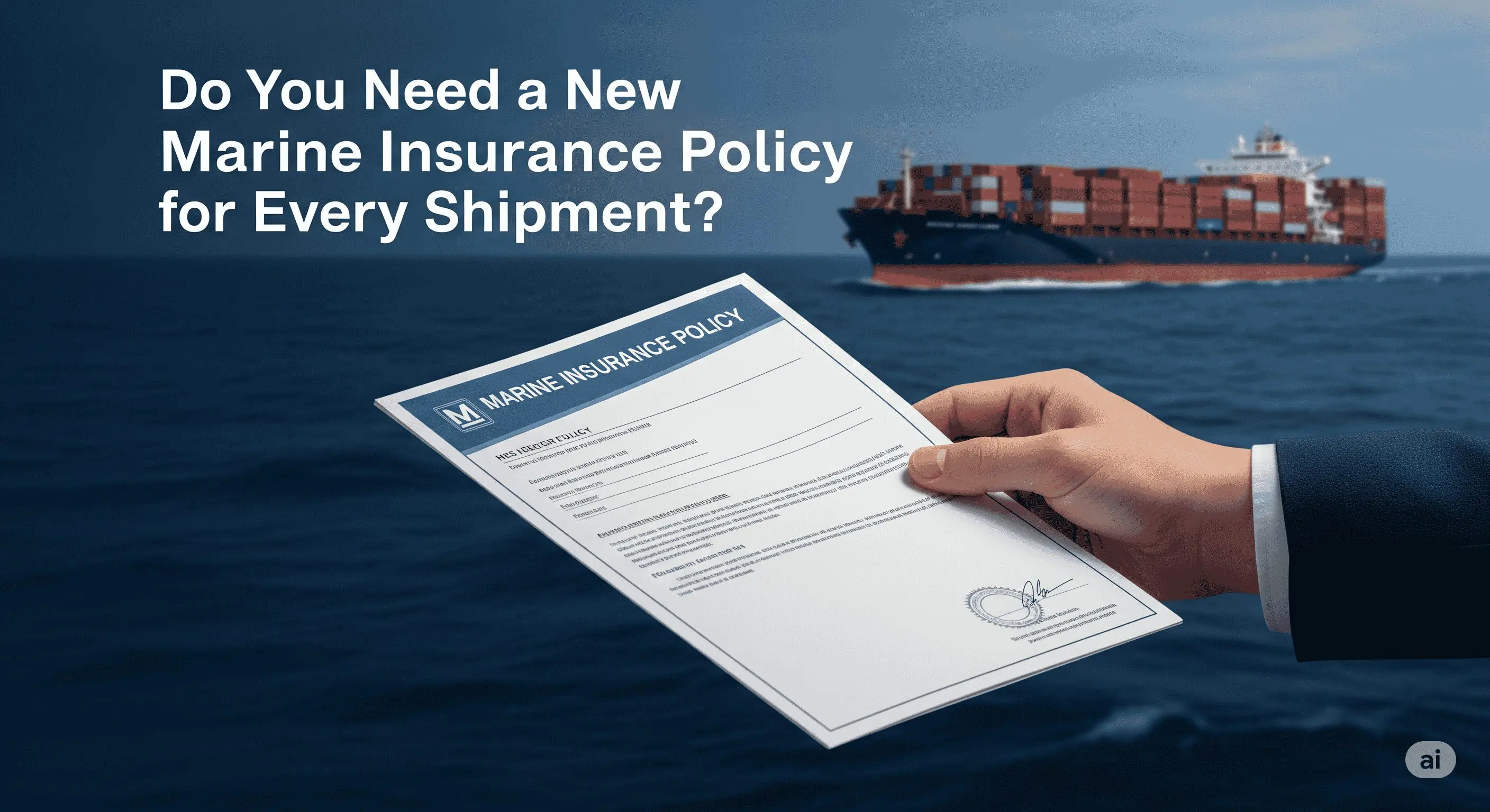Do You Need a New Marine Insurance Policy for Every Shipment?