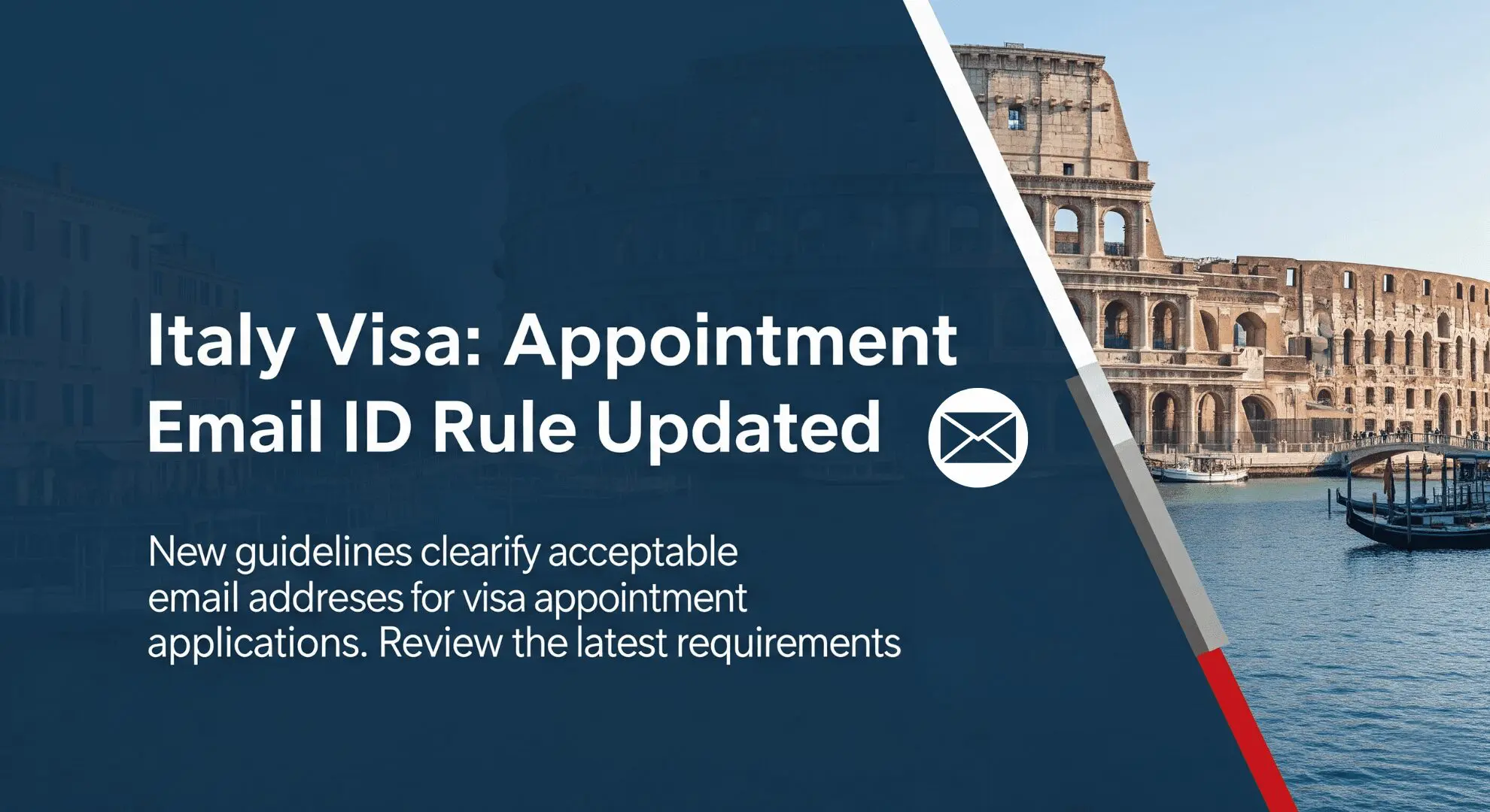 Italy Visa Appointment Email ID Rule Updated
