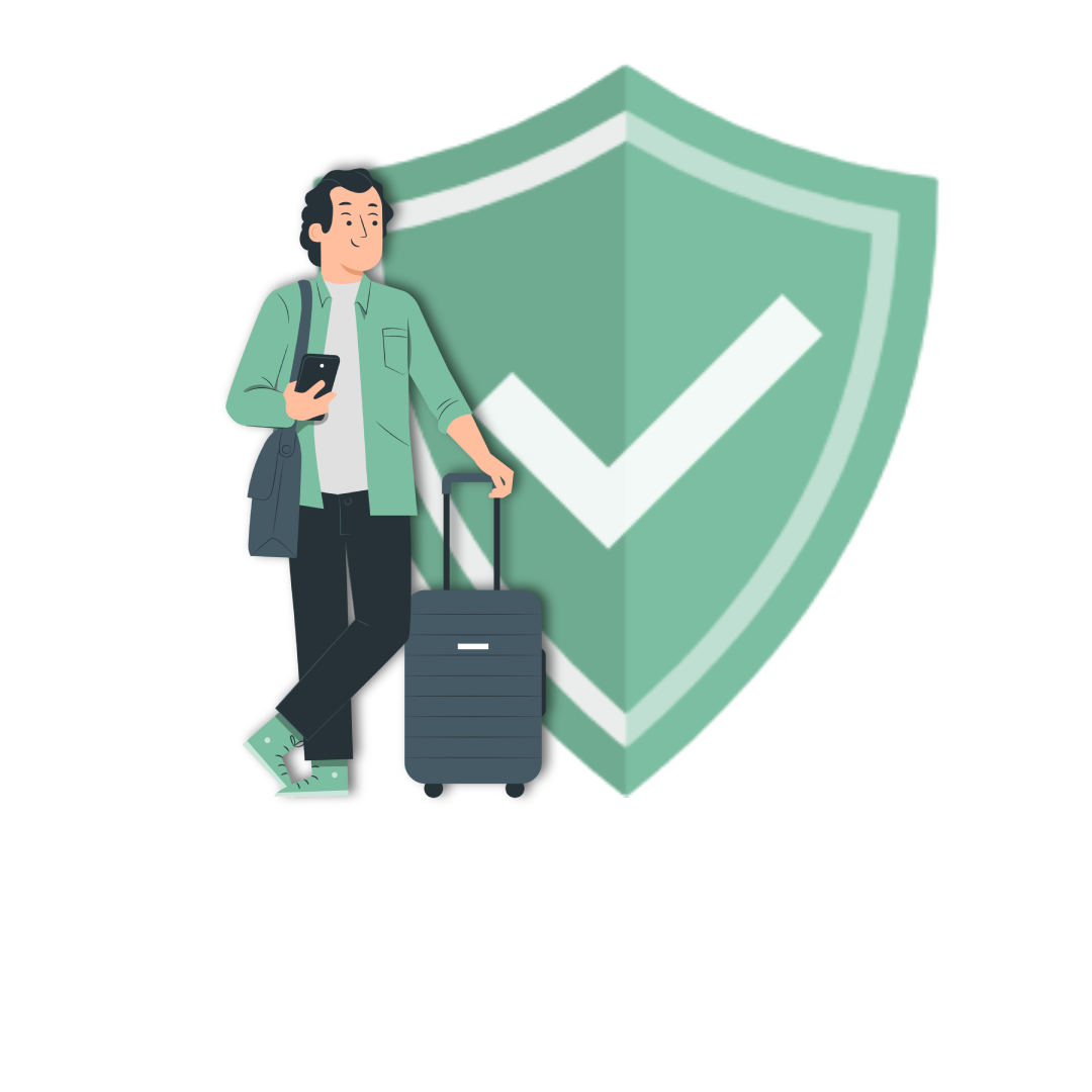 Trip protected by travel insurance