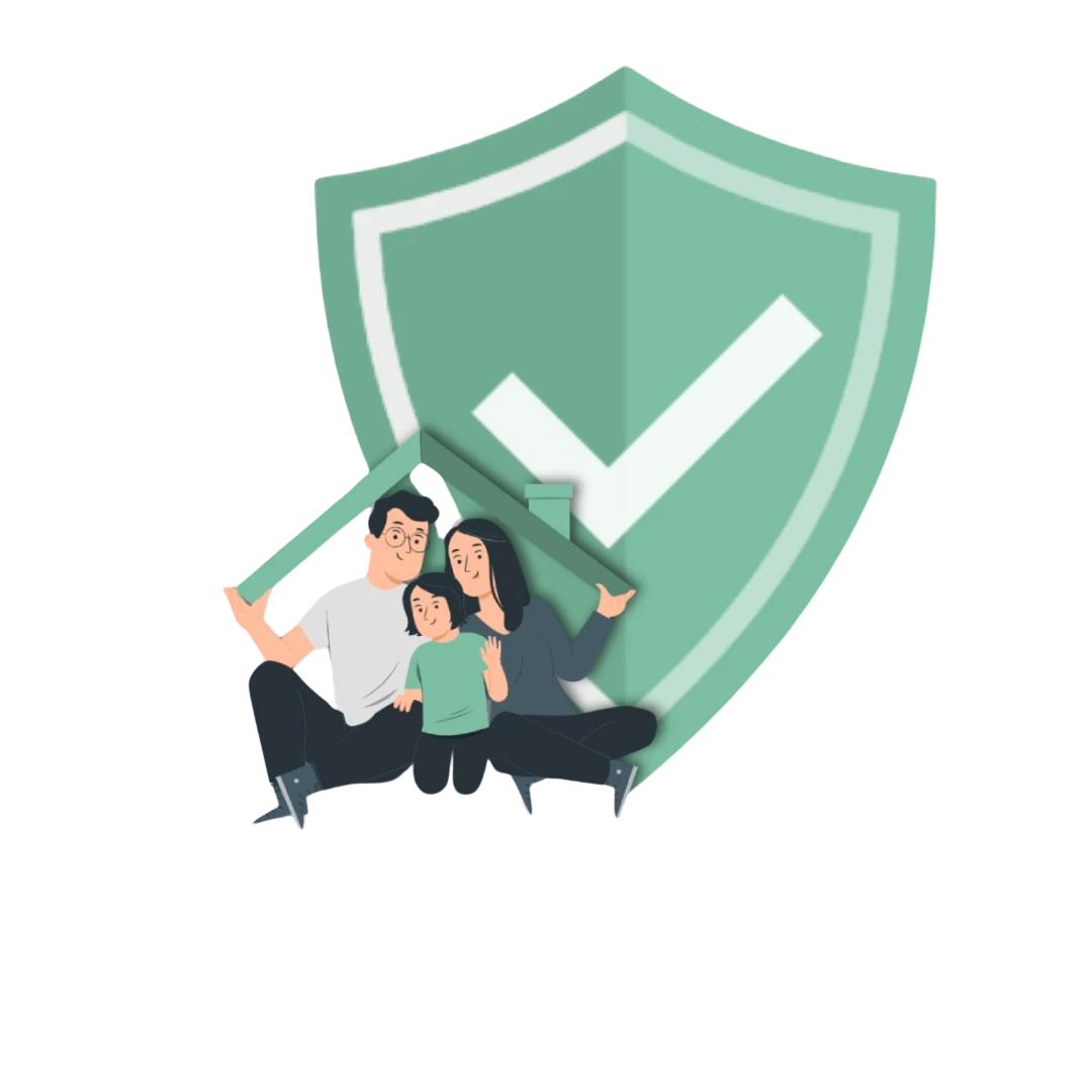 Family protected by life insurance