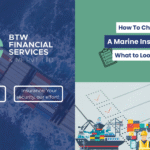Blue Green Graphic about How to choose marine insurance