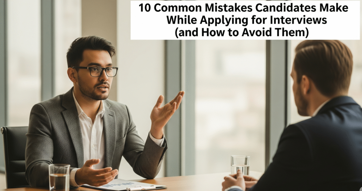 10 Common Mistakes Candidates Make While Applying for Interviews (and How to Avoid Them)